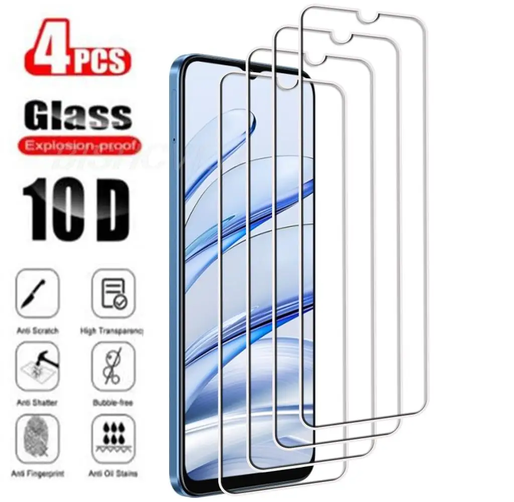 4Pcs Tempered Glass For Honor 70 Lite X8a X8 X6 5G CRT-LX1 RBN-NX1 VNE-N41 CRT-LX2 Screen Protector Protective Glass Film