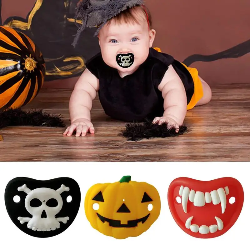 Halloween Baby Newborns Silicone Nipple Infant Safe Soft Nipples Toddler Pacifier Kids Teether Toy For Boy And Girls