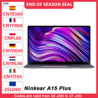 Ninkear A15 Plus 15.6-inch Laptop AMD Ryzen7 5825U 8 Cores 4.5GHz 1920x1080 IPS FHD Screen 32GB DDR4 RAM 1TB SSD 2.4G/5G WiFi