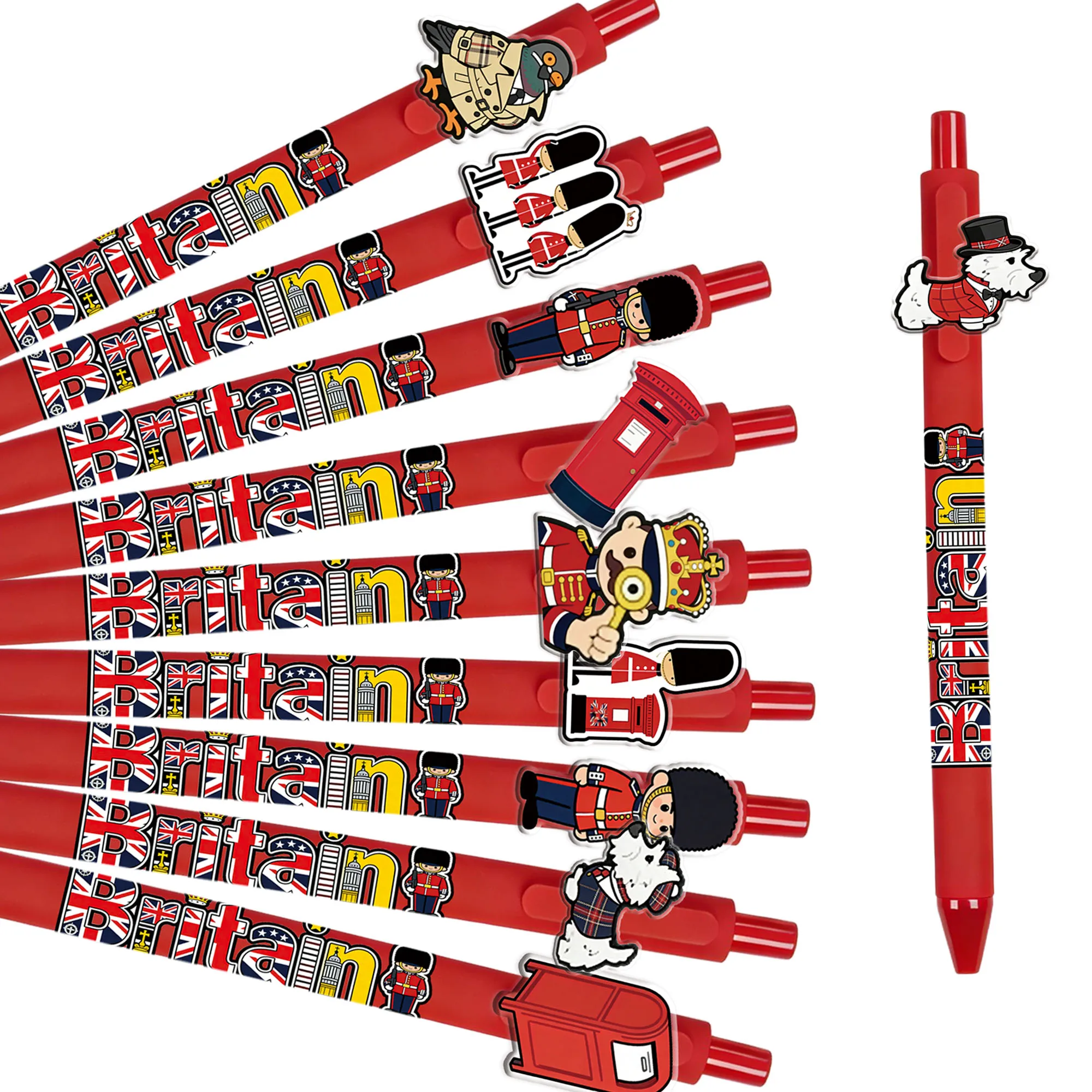 

11pcs/14pcs Creative British Style Series Gift Pen Student Writing Signature Stationery Festival Party Gift