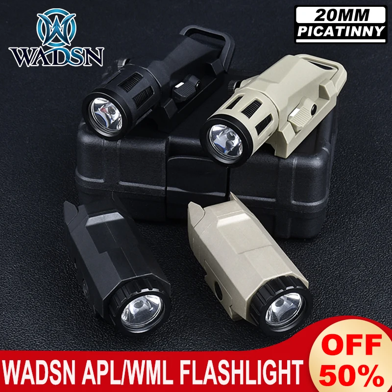 Wadsn Tactical APL Flashlight WML Hunting ScoutLight Nylon Version White LED Light APL-C Spotlight Constant Strobe Fit 20MM Rail