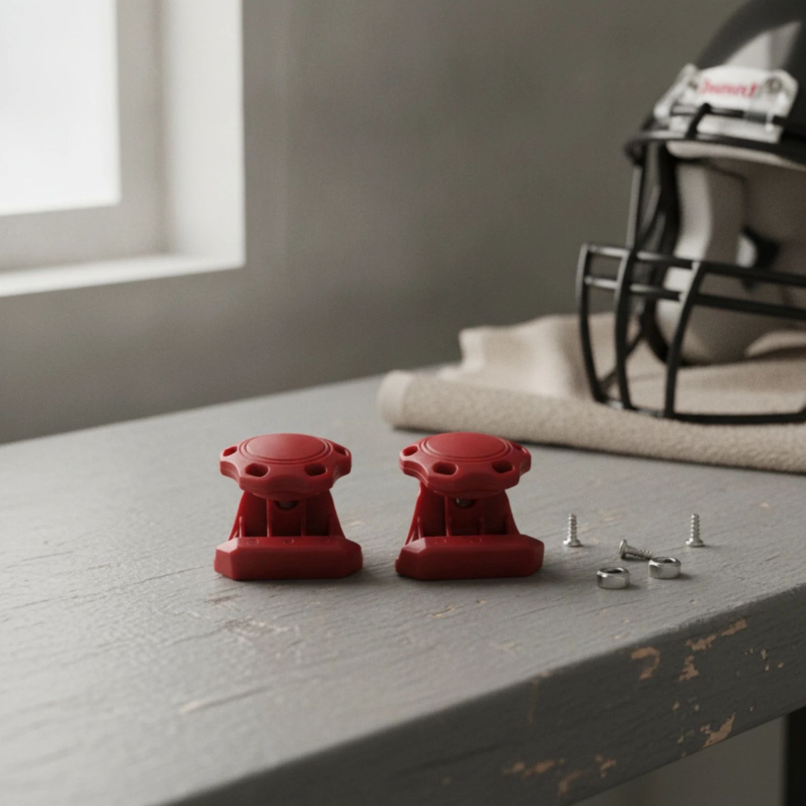 2 Pieces Helmet Visor Fastening Clip Reinforced Nylon Visor Mounting Clip with Hardware Long-Lasting Compact