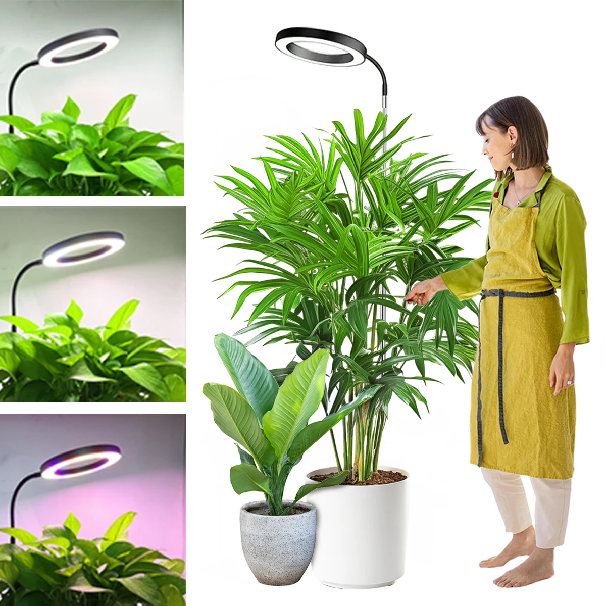 

67 "High Full spectrum LED Plant Light - Automatic timer (3/9/12H), height adjustable, 360° hose plant light, tall indoor plants