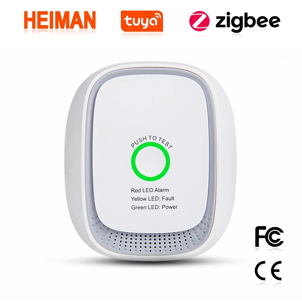 

HEIMAN Zigbee Tuya combustible gas sensor natural GAS Leakage lpg leak detector fire Security alarm system safety smart home