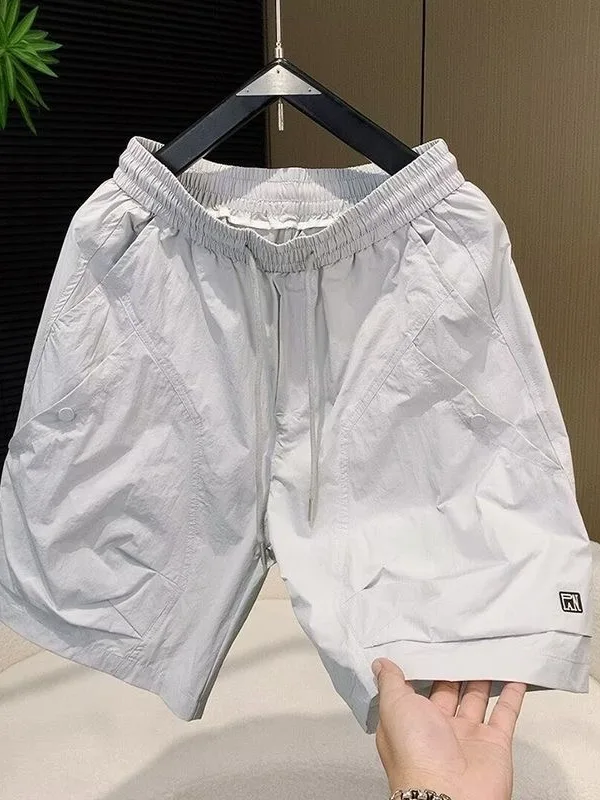 

Men's Summer Quick Dry Lightweight Breathable Casual Shorts Fashionable Workwear with Big Pockets Five-Quarter Length Pants