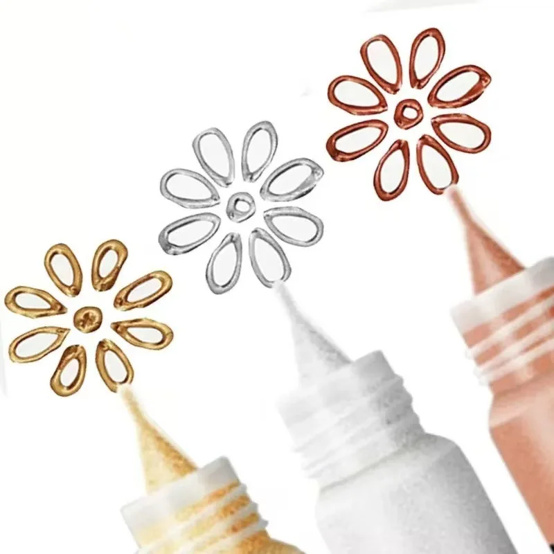 30ml Creative DIY Glass Hook Line Paint 3D Gold Hook Line Pen Color Painting Waterproof Non Baking Acrylic Paint