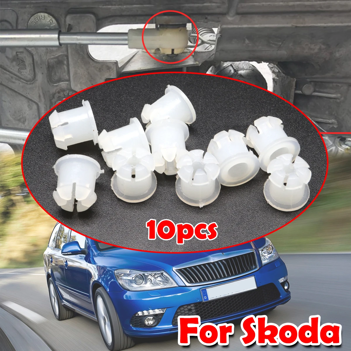 Car Manual Transmissions Shifter Cable Bushing For Skoda FABIA I II OCTAVIA II Rubber Grommet Clip Shift linkage Rod Repair Kit