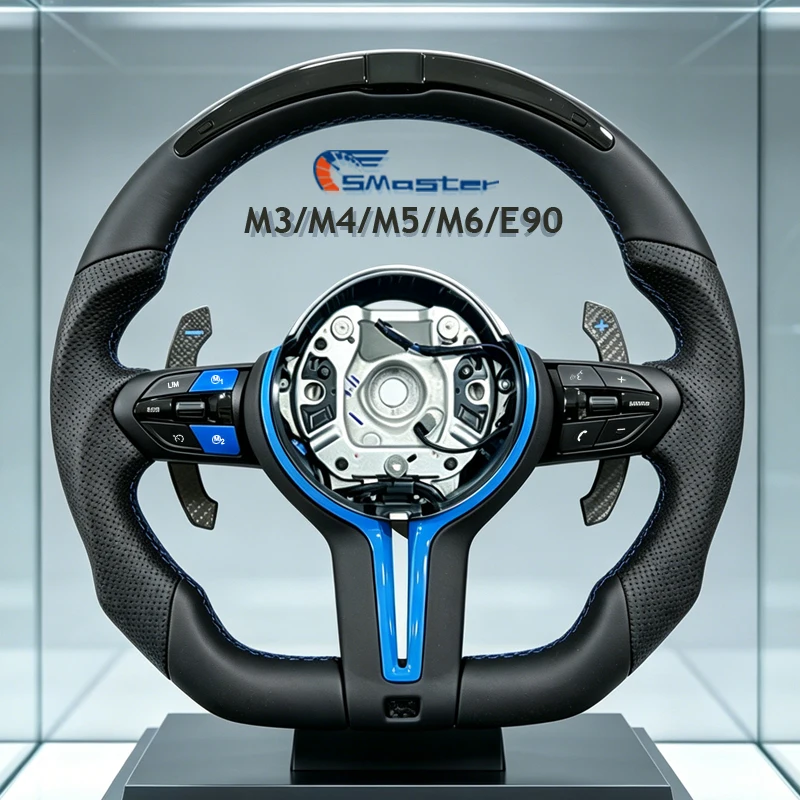 

Half Perforate M Sports Steering Wheel for BMW F30 F31 F34 F20 F21 F22 F10 F06 F11 F12 F80 M3 F82 M4 F90 M5 with Display Screen
