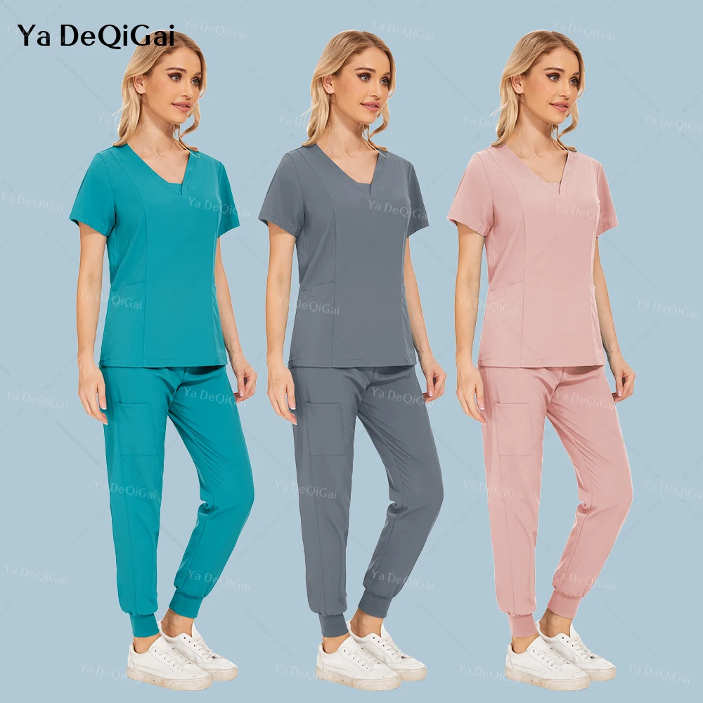 

New Medical Uniforms Women Nursing Surgical Clothes Beauty Costume Nurse Scrubs Sets Doctor Dentist Workwear Clinical Tops Pants