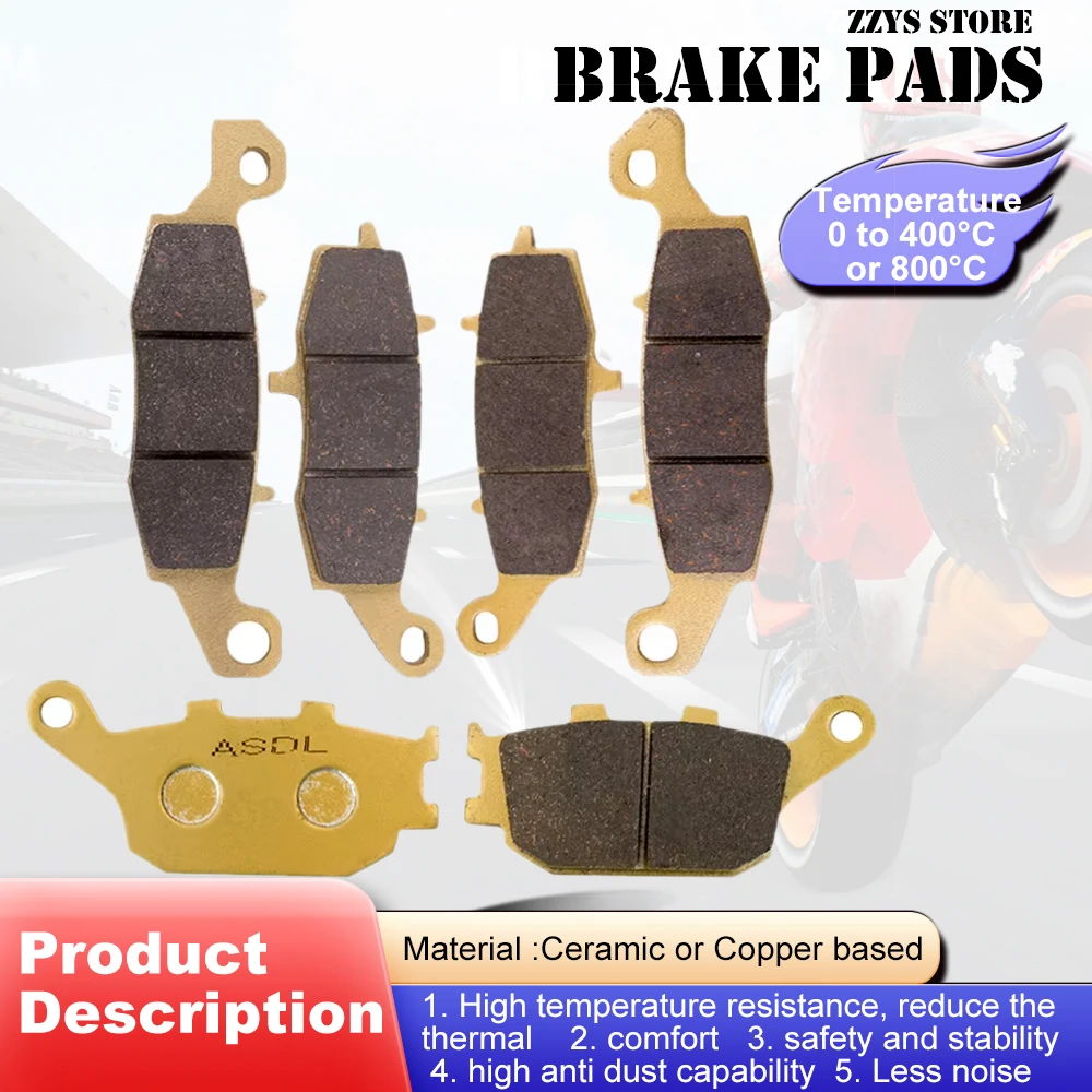 Motorcycle Front Rear Brake Pads For Suzuki DL650 V-Strom 650 2004-2019 DL 650 Vstrom V Strom XT 650 2015 2016 2017 2018 2019