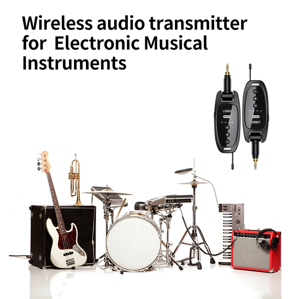 OEM Instrument Microphone UHF Wireless Electric Guitar Mic U19 with 180 Degree Rotation Transmitter Receiver for Performance