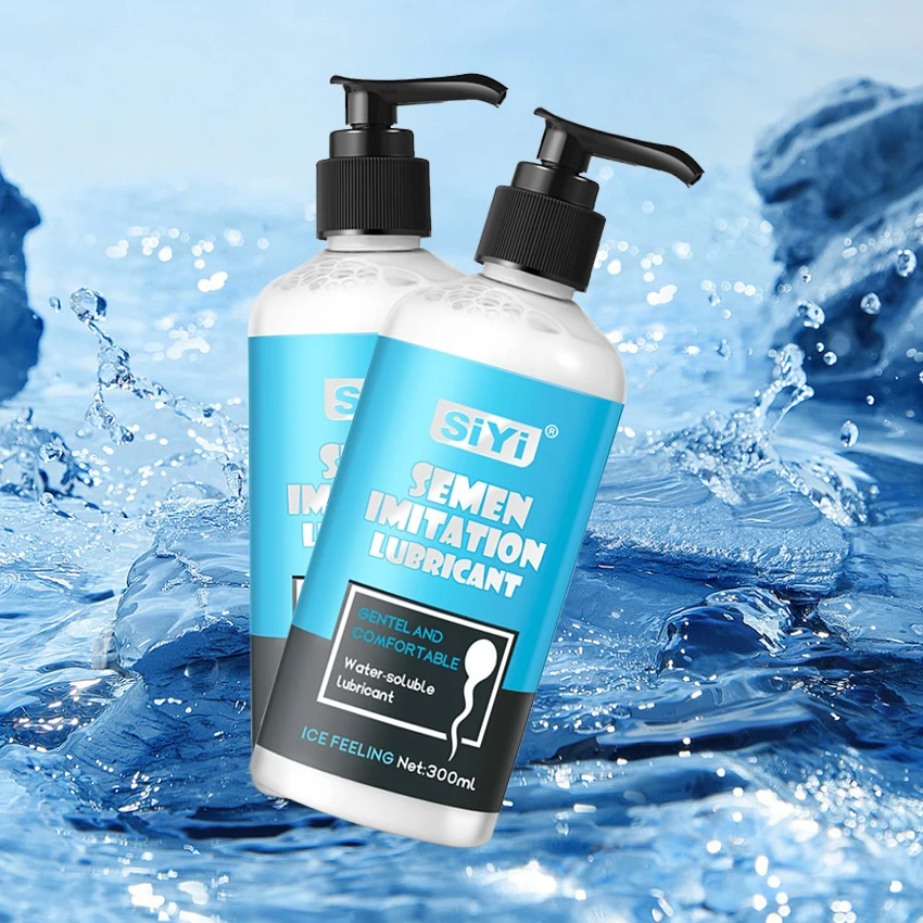 300ml Cooling Water-Based Lubricant for Anal and Vagina, Skin-Friendly Non-Sticky Toy-Safe Easy-to-Clean Lube for Couples