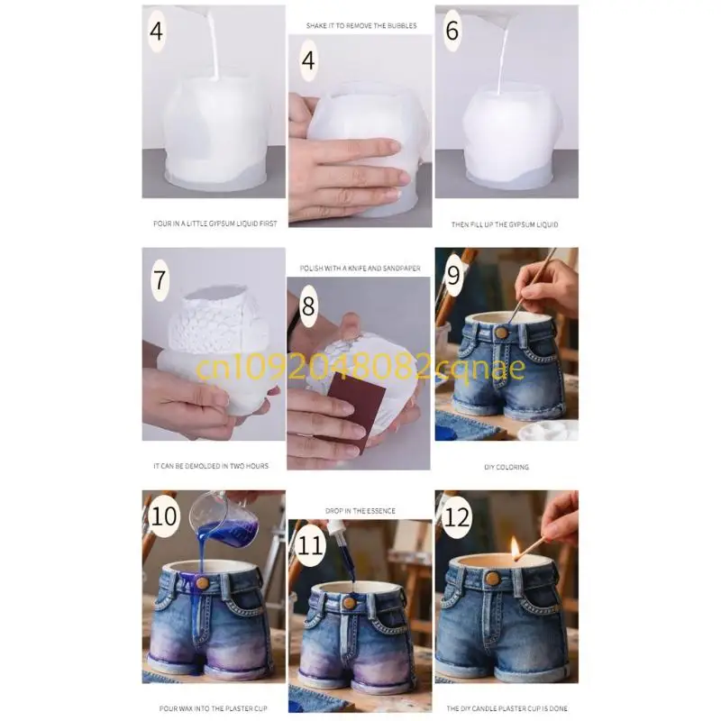 Customizable Jeans Shaped Silicone Casting Mold For Creative Gift Making Ideas