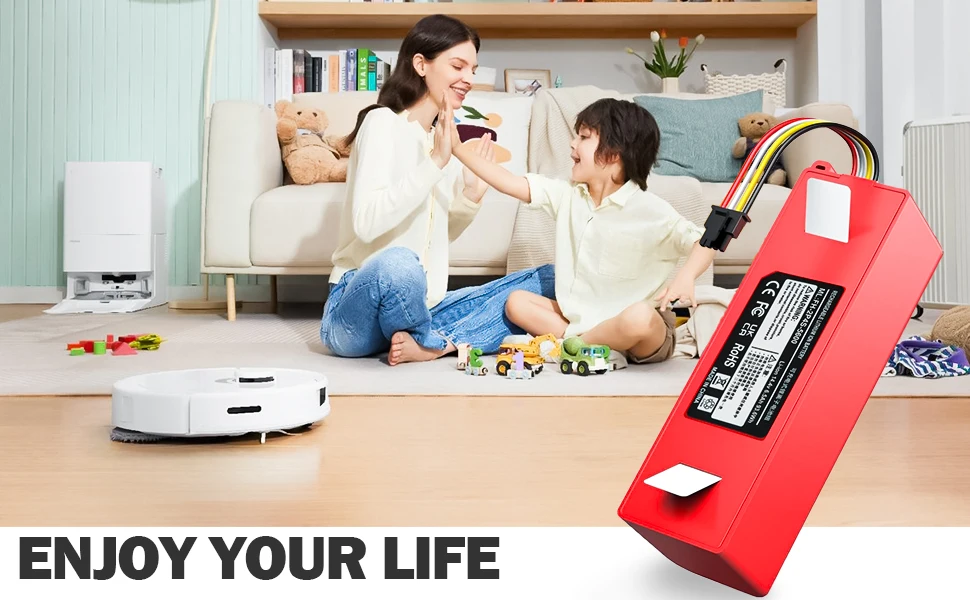 Oyomba BRR-2P4S 14,4 V 6500 mAh Roboter-Staubsauger-Ersatzakku für Xiaomi Roborock S55 S60 S65 S50 S51 S5 MAX S6 – Detail 7