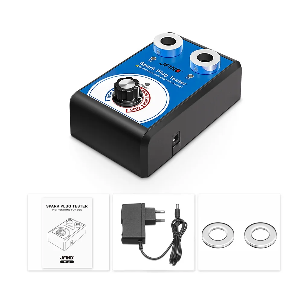 Jfind Jf109 البلاستيك الديزل التشخيص رمز القارئ أداة سيارة كهربائية شرارة التوصيل تستر مع ثقب مزدوج إصدار البرمجيات الجديدة #6