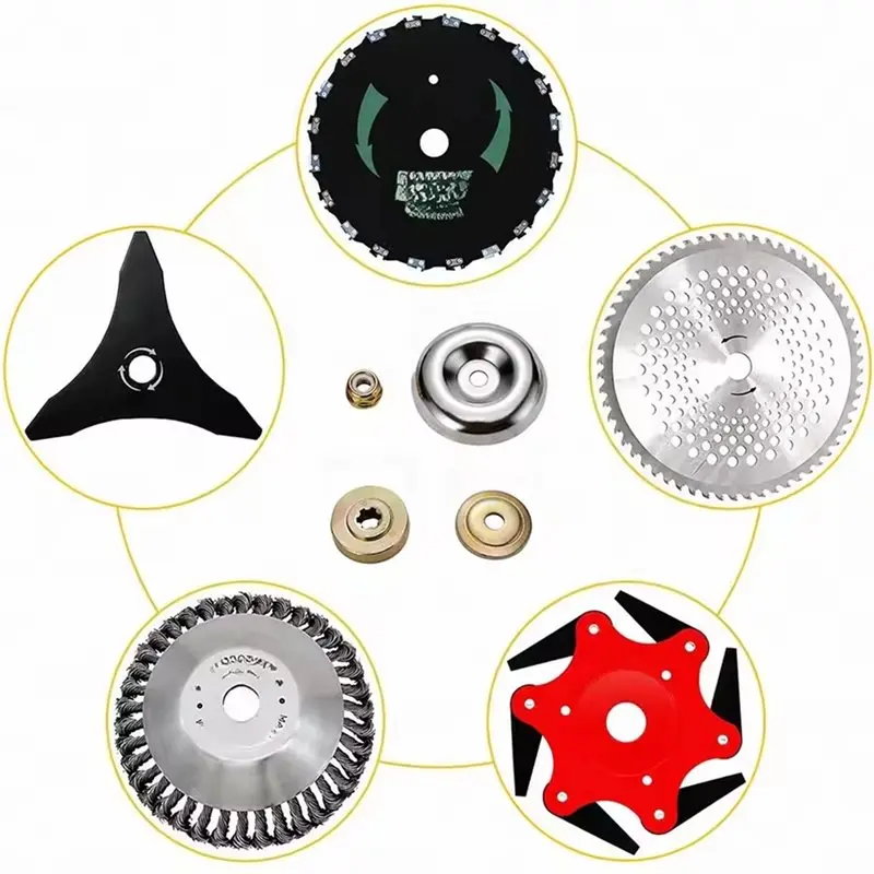 AWAH Universal Lawn Mower Trimmer Head Adapter(3 Set) Fixing Nut Kit Included For Grass Cutter Blade Replacement