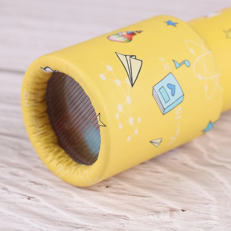 Kaléidoscope rotatif en papier de dessin animé, 1 pièce, jouet magique changeant Non réglable, jouet du monde coloré pour enfants, jouets éducatifs classiques