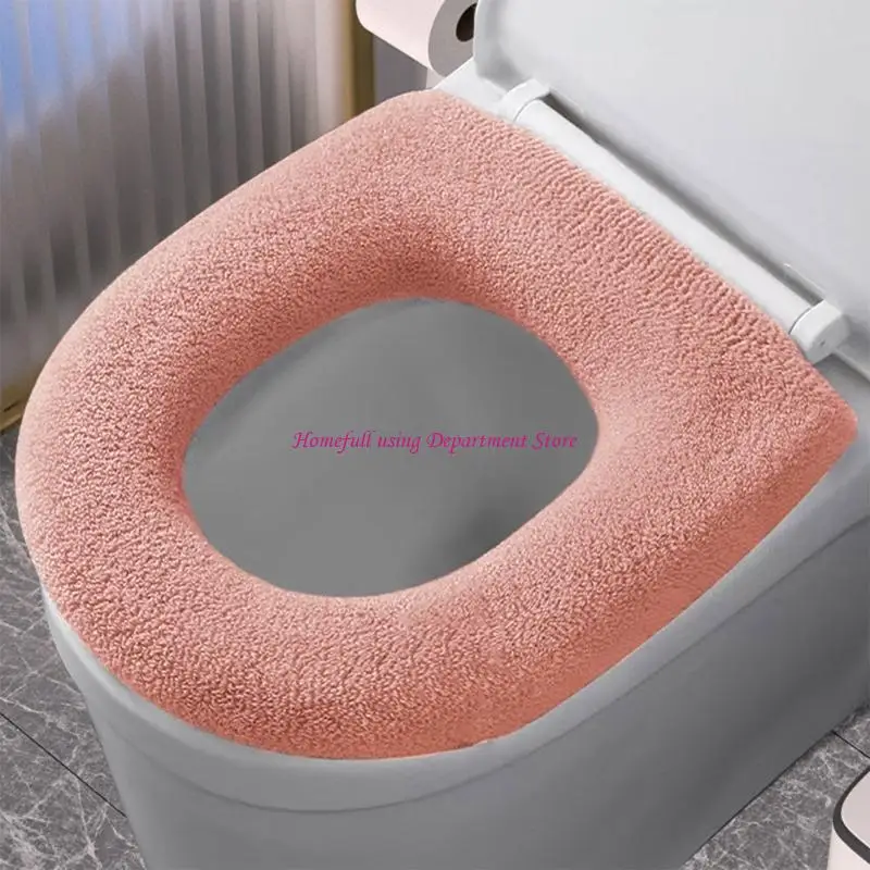 Winter Toilet Cover Convenient Handle Design Soft Fiber Quick Installation