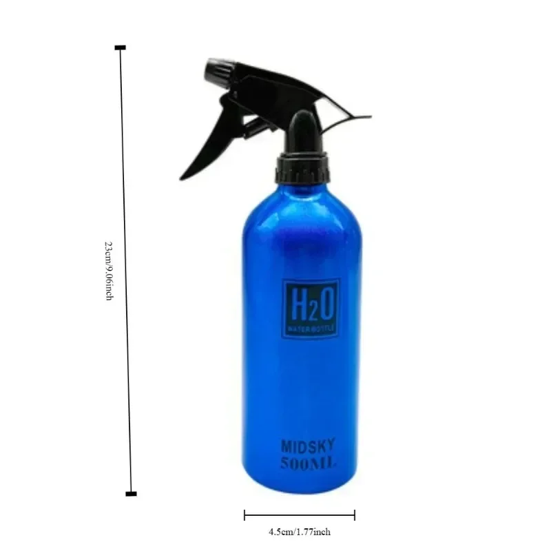 Vazio Alumínio Pump Mist Spray Garrafa, Pulverizador de Flores Domésticas, Barbeiro Cabelo Ferramenta, Haircut Maquiagem Styling Tool, 500ml