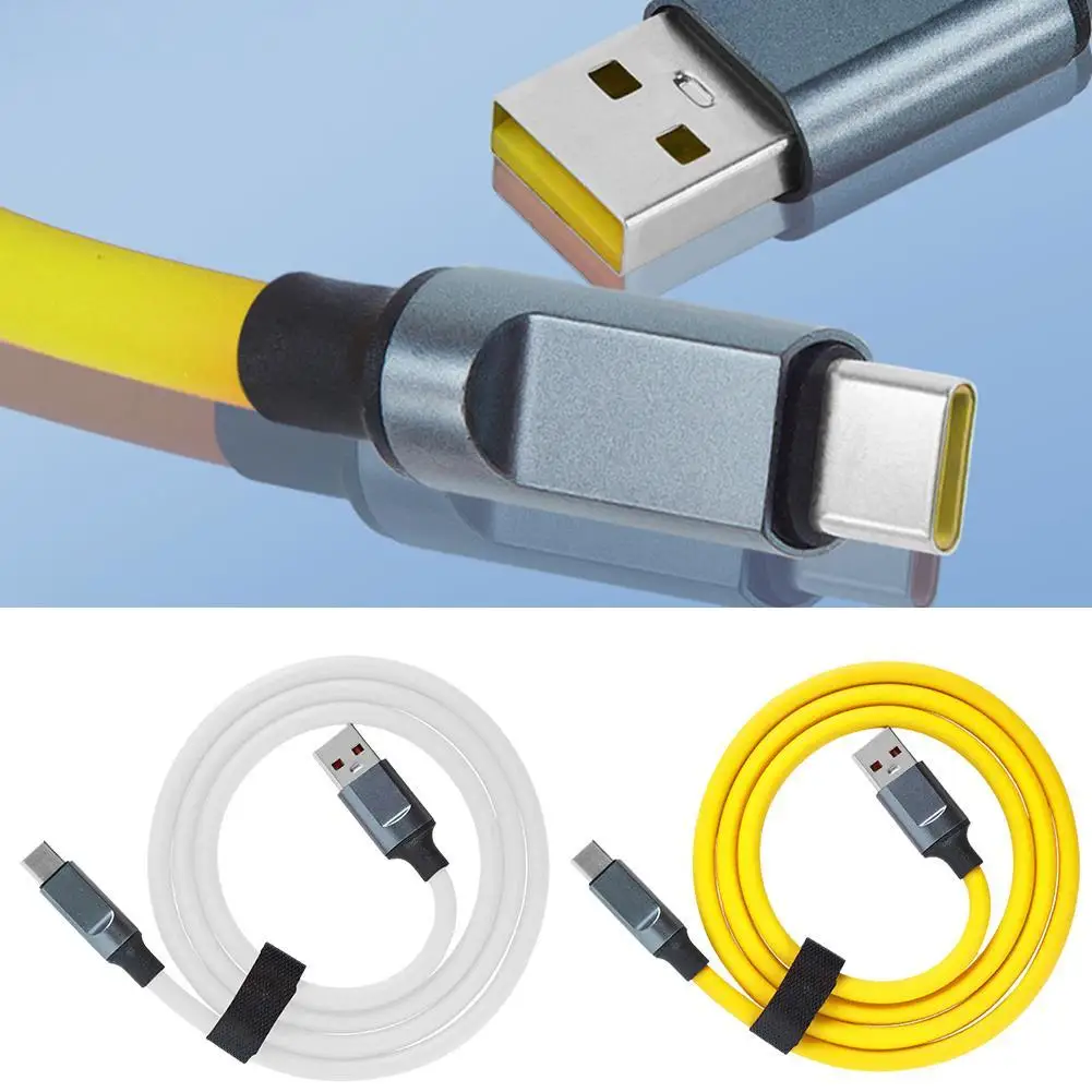 120W USB Type C Cable Super Fast Charge Cable Highly Elastic and 2.4A For Huawei  Data Cable