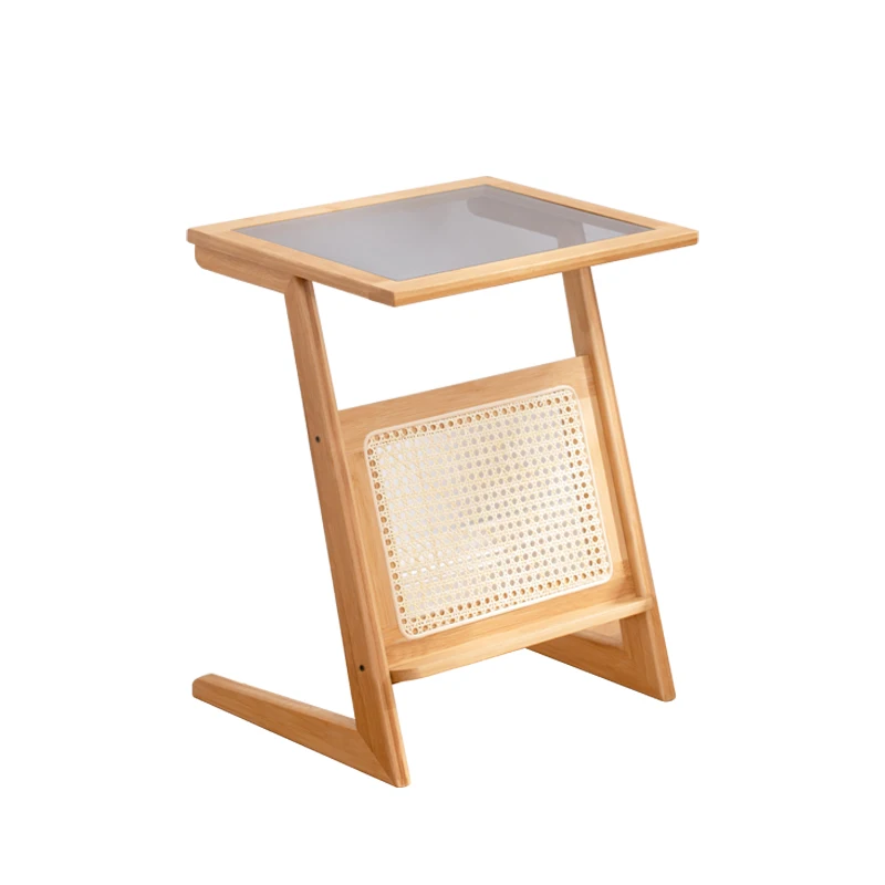 

Modern Luxury Bamboo Rattan Side Cabinet Living Room Sofa Bed Side Table Small Tea Table