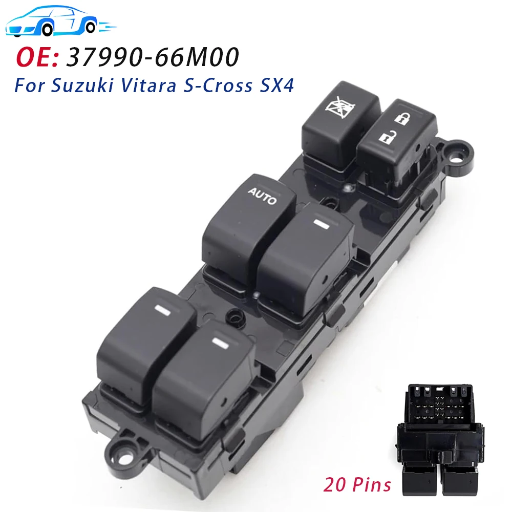 For Suzuki Vitara S-Cross SX4 Front Left Electric Power Master Window Control Switch 37990-66M00 3799066M00 37990 66M00