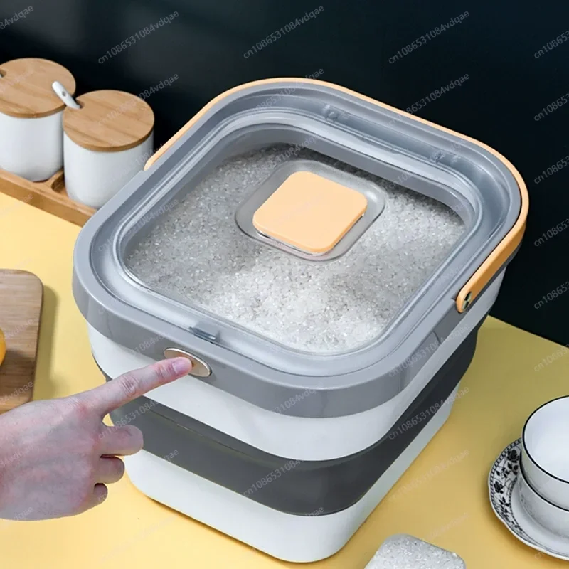 Suministros de cocina almacenamiento ración para mascotas, caja, plegable, a prueba de cubo de arroz para el hogar