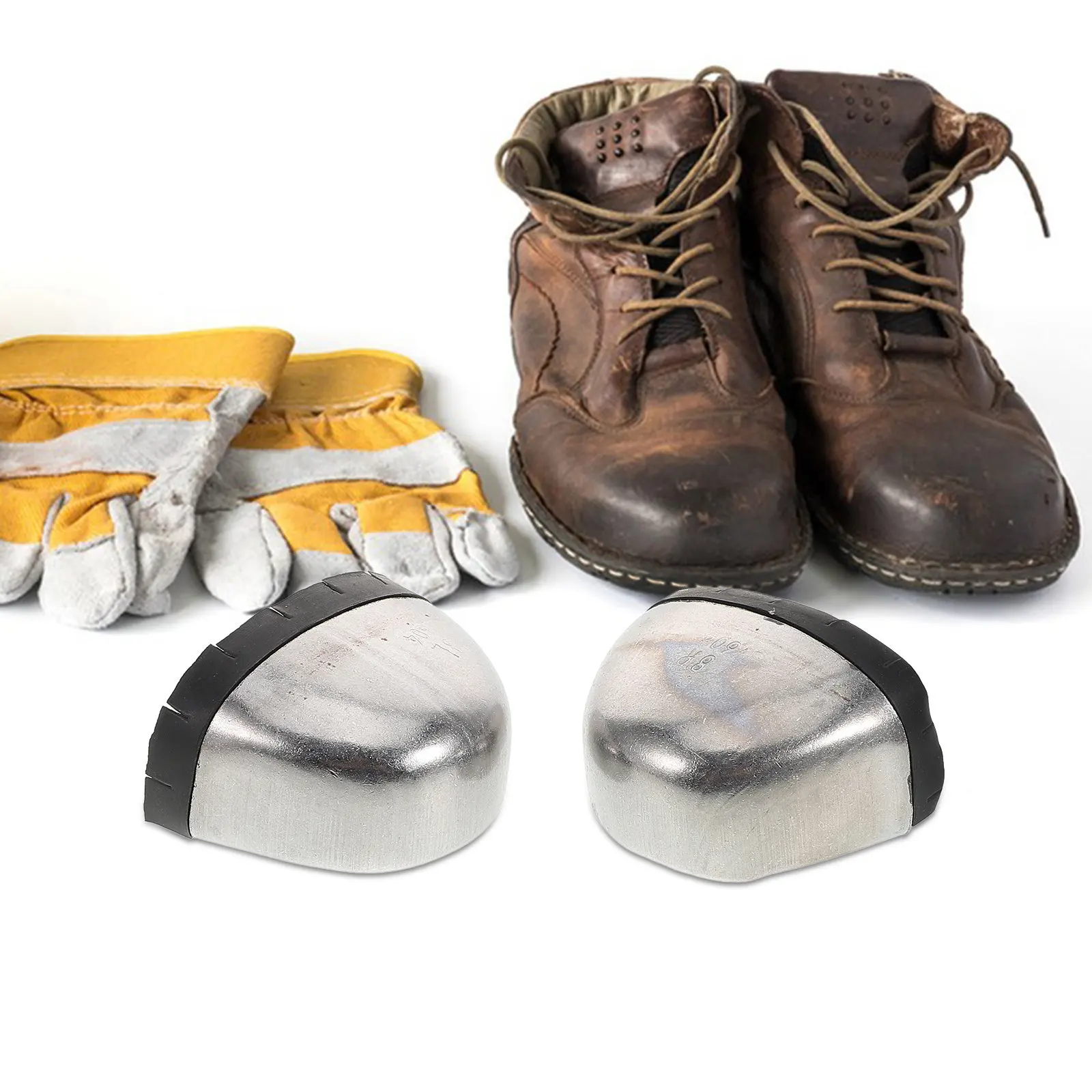

1Pair Premium Iron Safety Toe Caps for Boots Shoes Protective Toe Guards Workplace Foot Protection Crush Resistant Industrial
