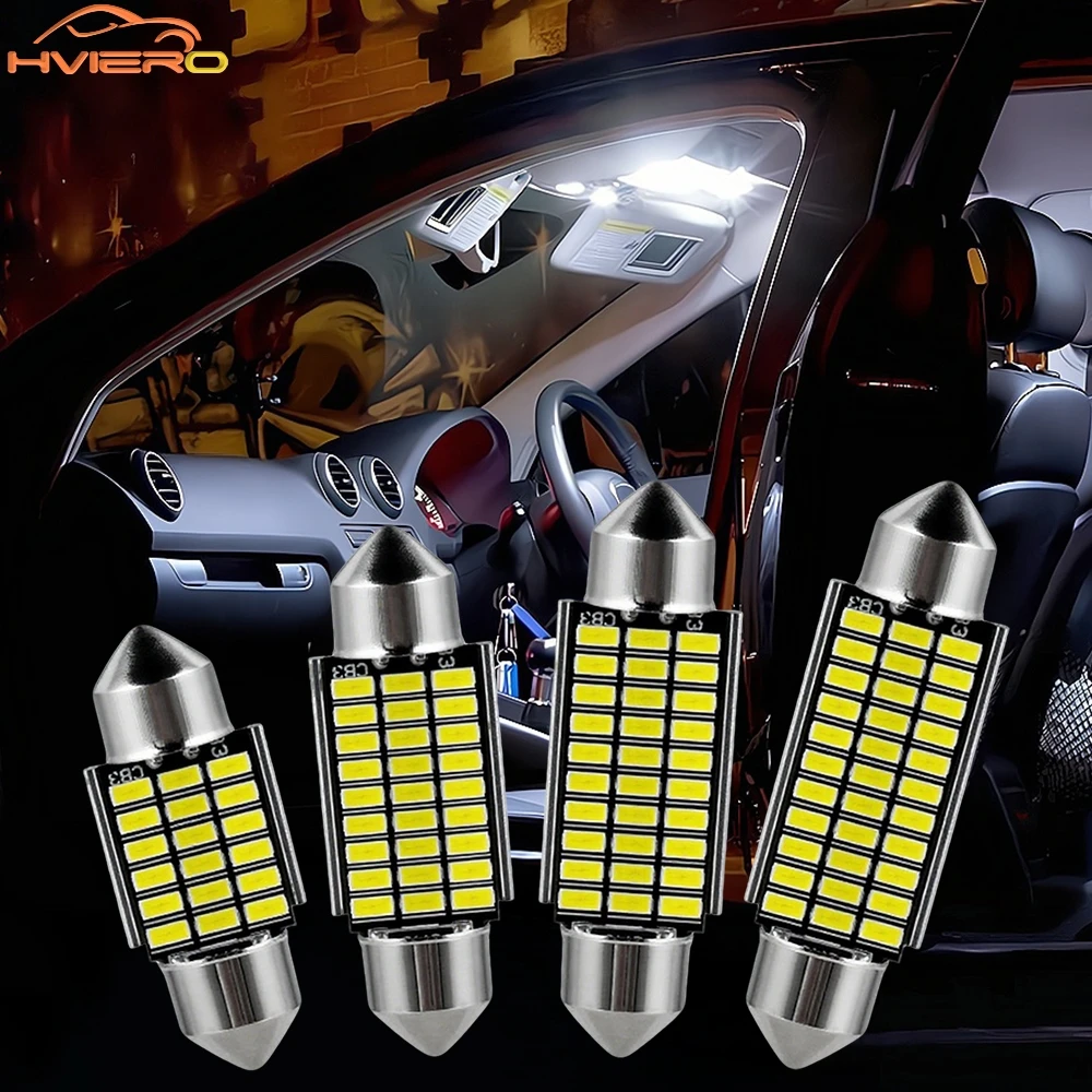 

1/2/4/10 шт. супер яркая лампа для номерного знака, белая лампа для салона автомобиля, купольная лампа для чтения, гирлянда 31/36/39/41 мм C5W C10W, светодиодная лампа Canbus