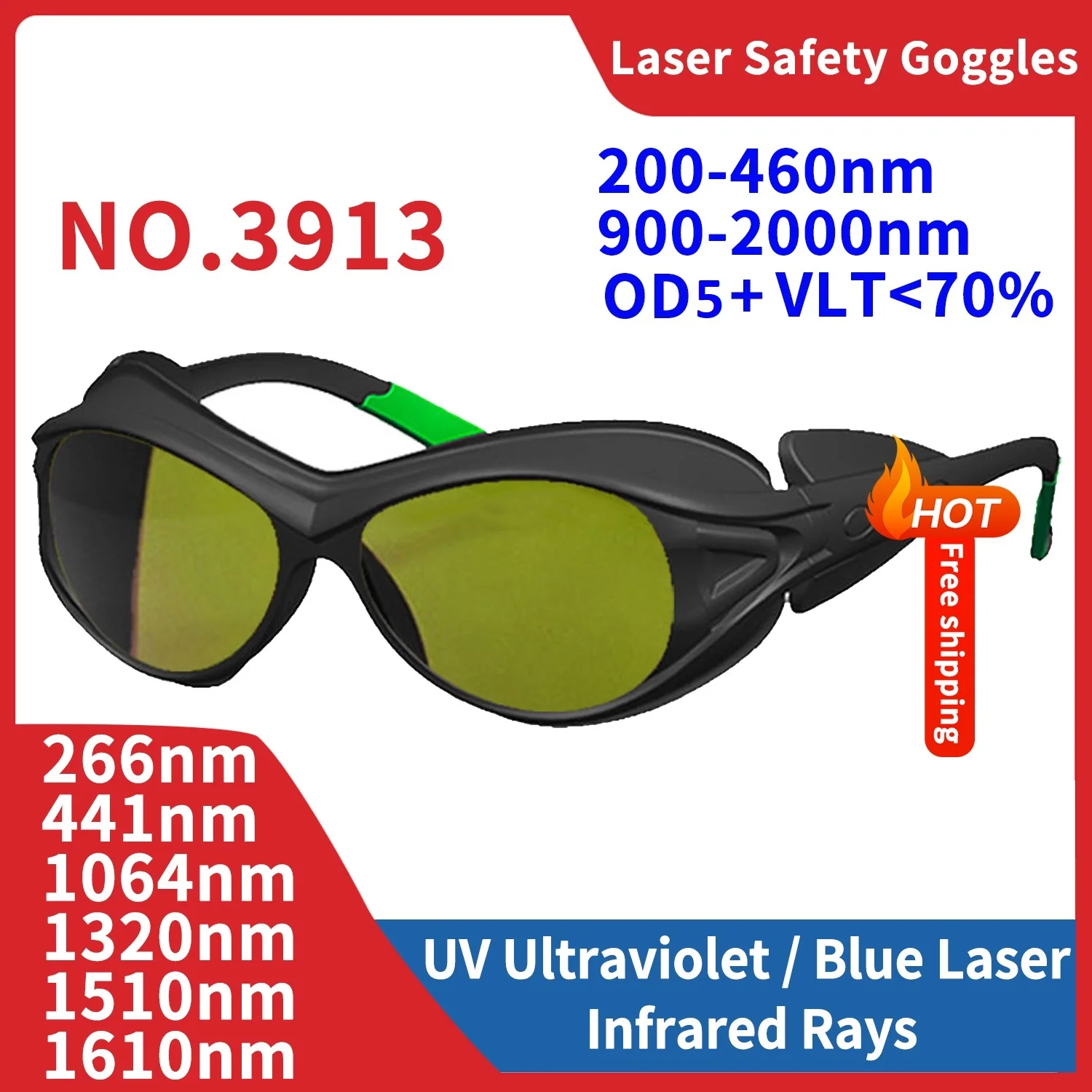 Protective Laser Goggles Safety Glasses Ideal for Work Labor lentes de seguridad industriales Welding Beauty Hair Removal IPL