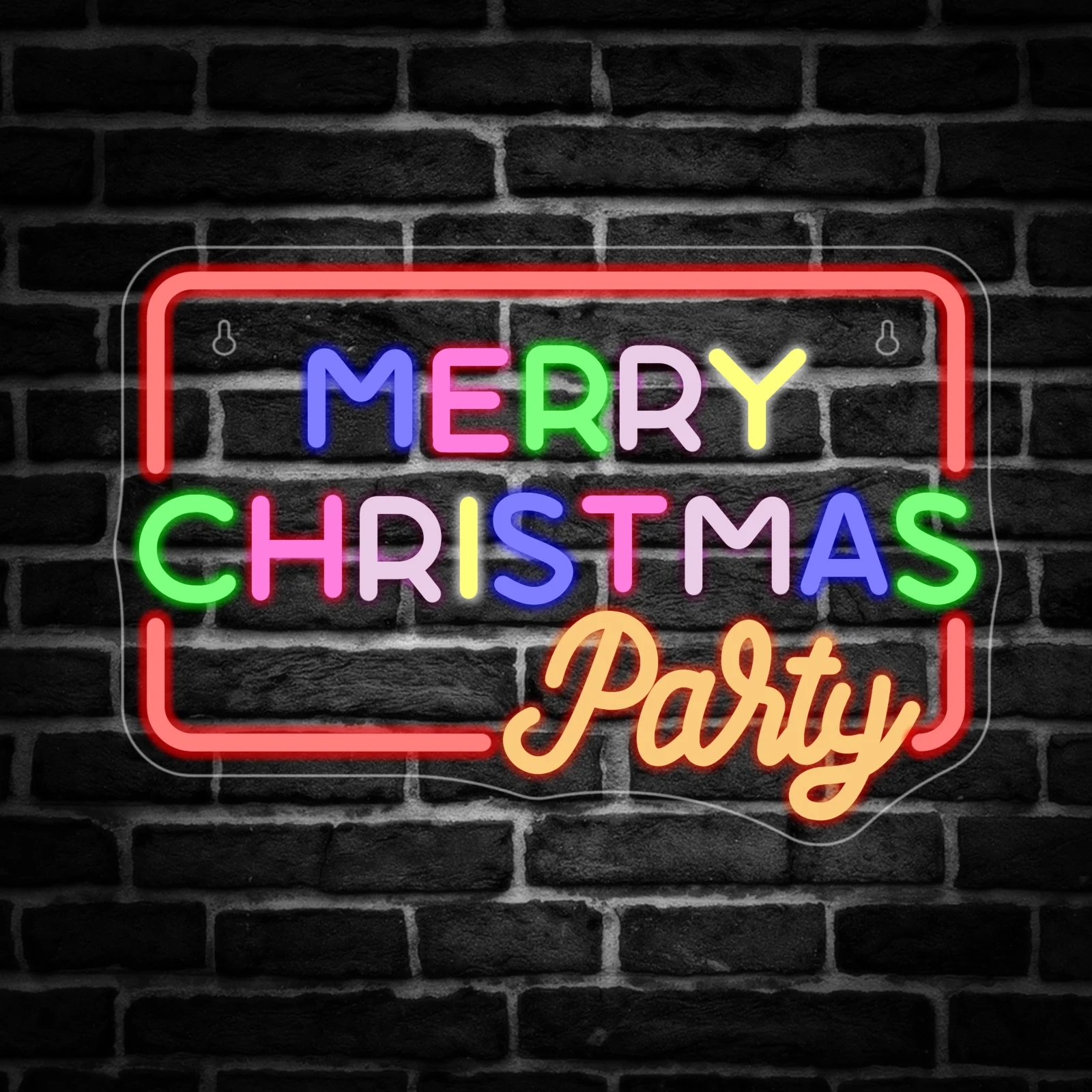 Merry Christmas Neon Sign LED ผนังตกแต่งสีปาร์ตี้นีออนไฟสําหรับตกแต่งห้อง Home Bar หรี่แสงได้ Art โคมไฟ USB