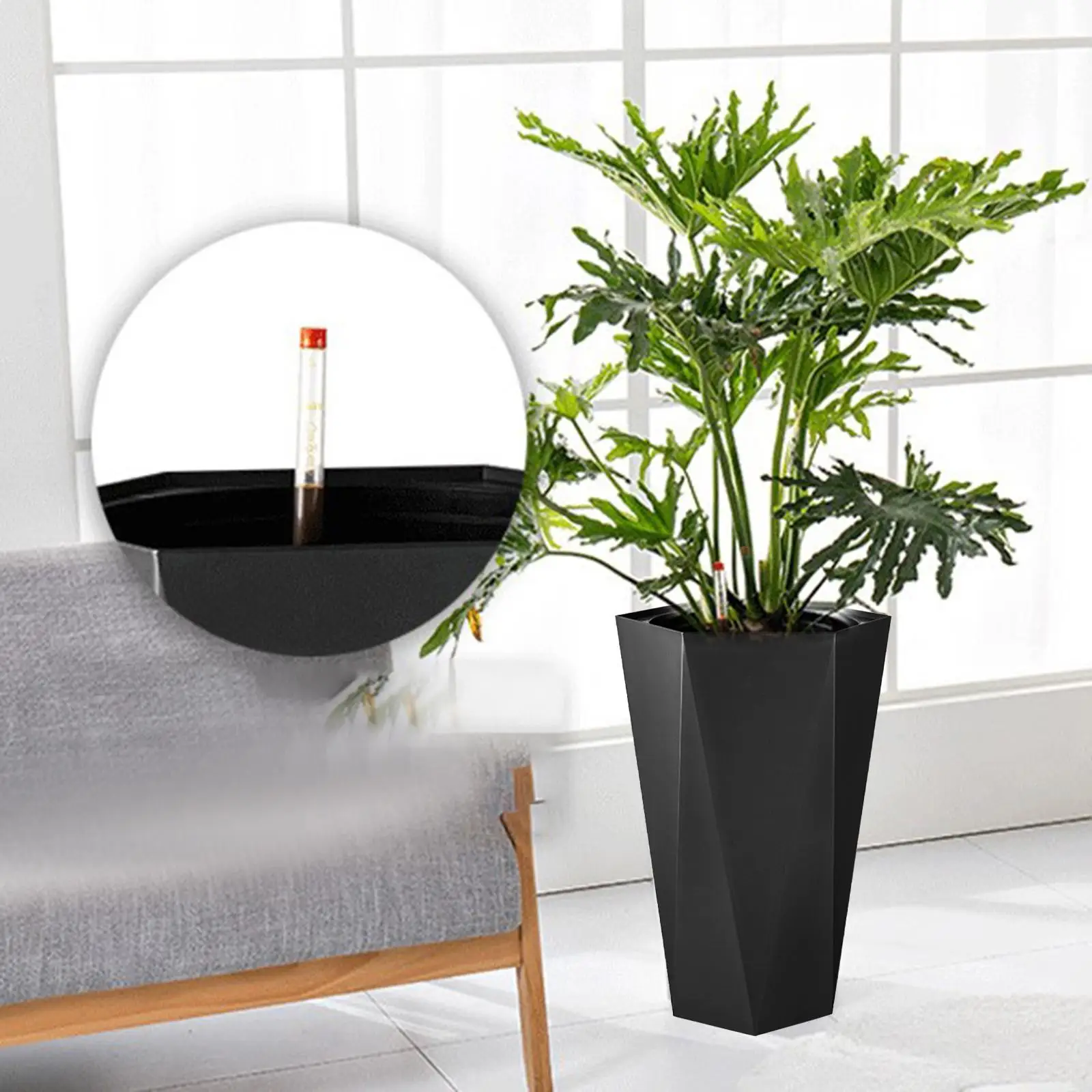 

Automatic Water Absorbing Flower Pot Lazy Flowerpot ,Modern, Water Absorption Flower Pot for Home Office Bedrooms