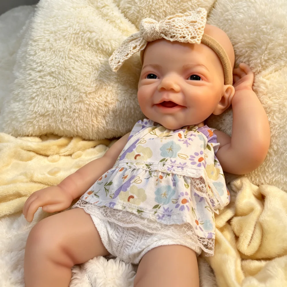13 Inch Charlie Doll Solid Silicone Reborn Baby Doll Washable Body Soft Silicone Elastic Stress-relieving Doll Christmas Gift