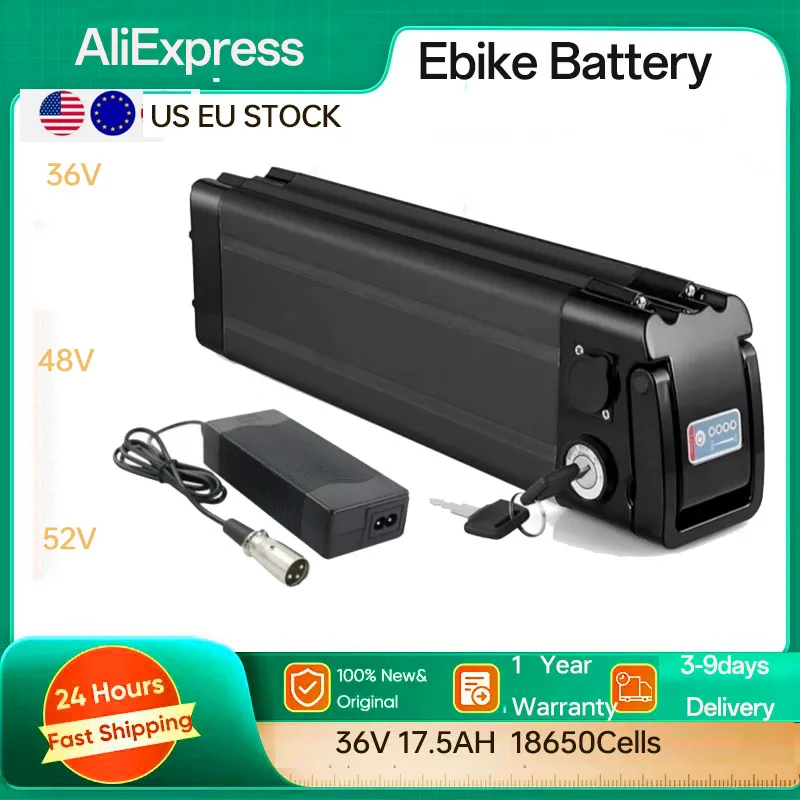 36 V 17,5 Ah Silberfisch-Batterie 13 Ah 18650 Silberfisch-Batterie Lithium-Ionen-Batterie für 250 W
