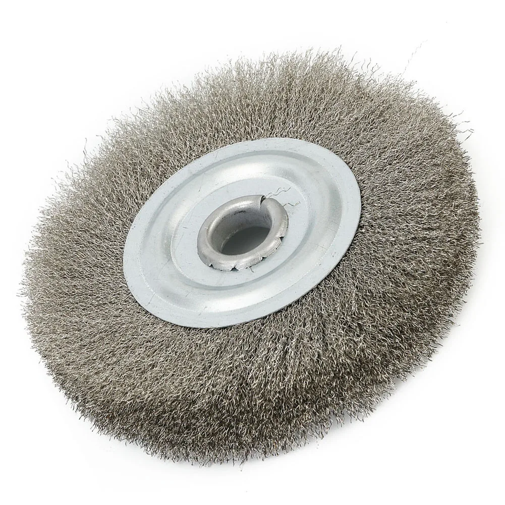 

Durable High Quality Portable Pratical New Wire Wheel Brush 1pc Abrasive Bench Crimped Grinder Stainless Steel