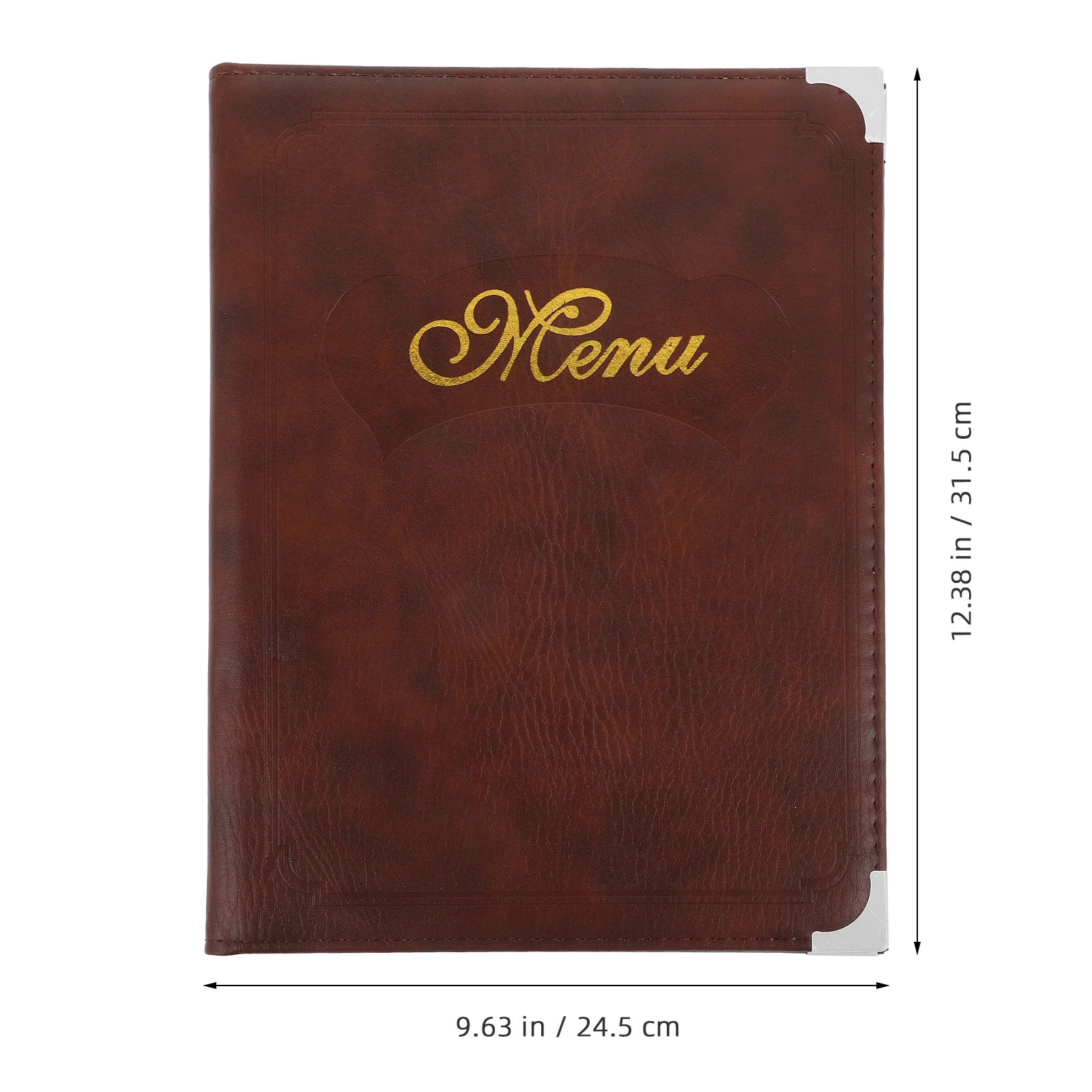

Stylish Coffee Brown A4 Pvc Menu Book Easy Use Multi-Functional Restaurant Menu Folder
