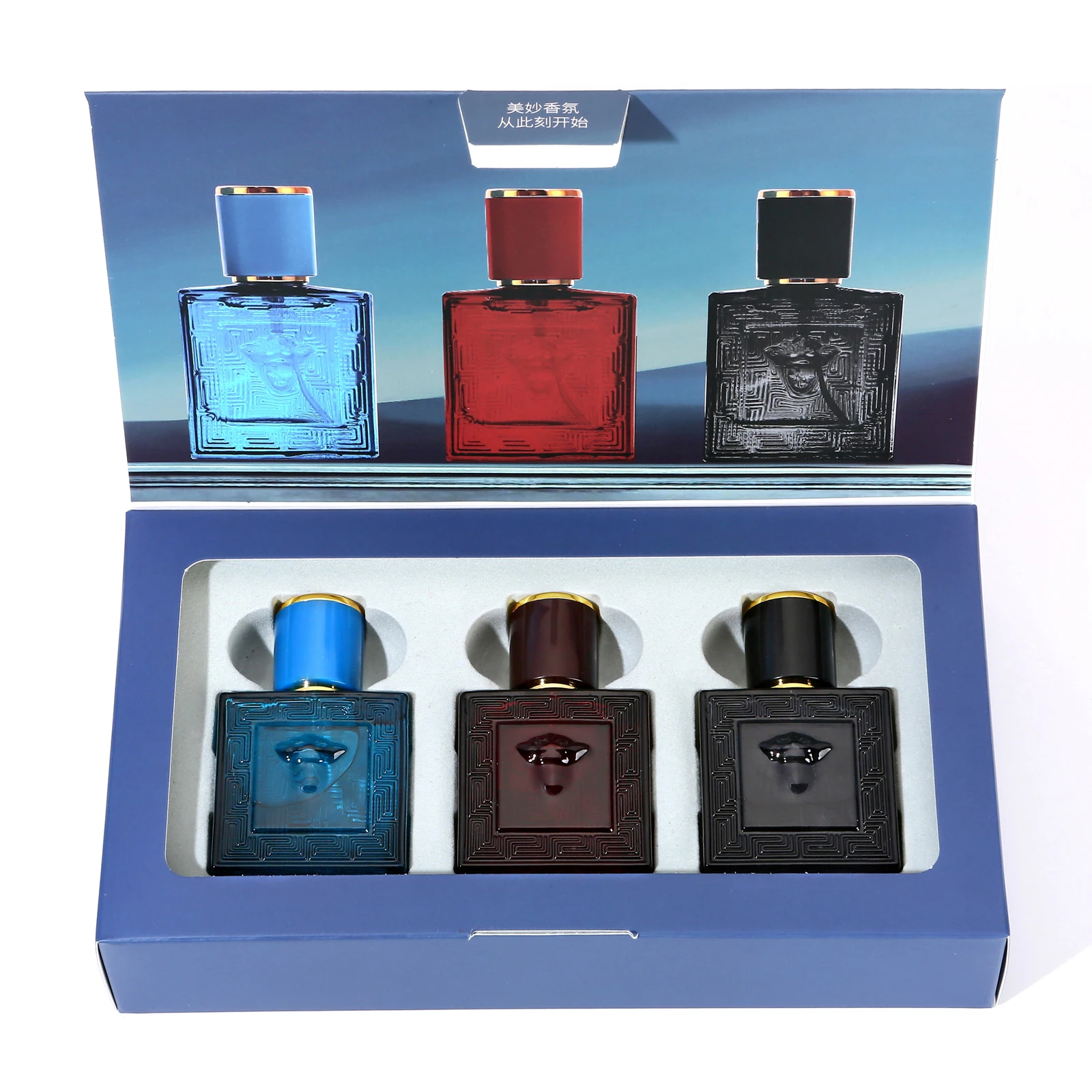 2025new 30 مللي * 3 عطر فاخر طقم هدايا امرأة طازجة كولونيا وودي أو دو تواليت عطر الأزهار رائحة فرمون دائم