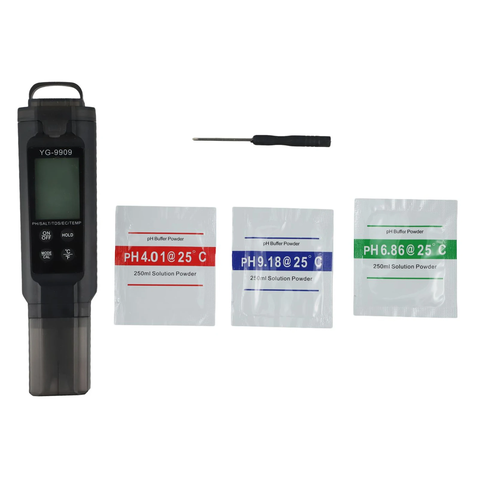 Detector profesional de calidad del agua, amplias aplicaciones en peceras, hidroponía, agua potable, pH, EC, temperatura de sal