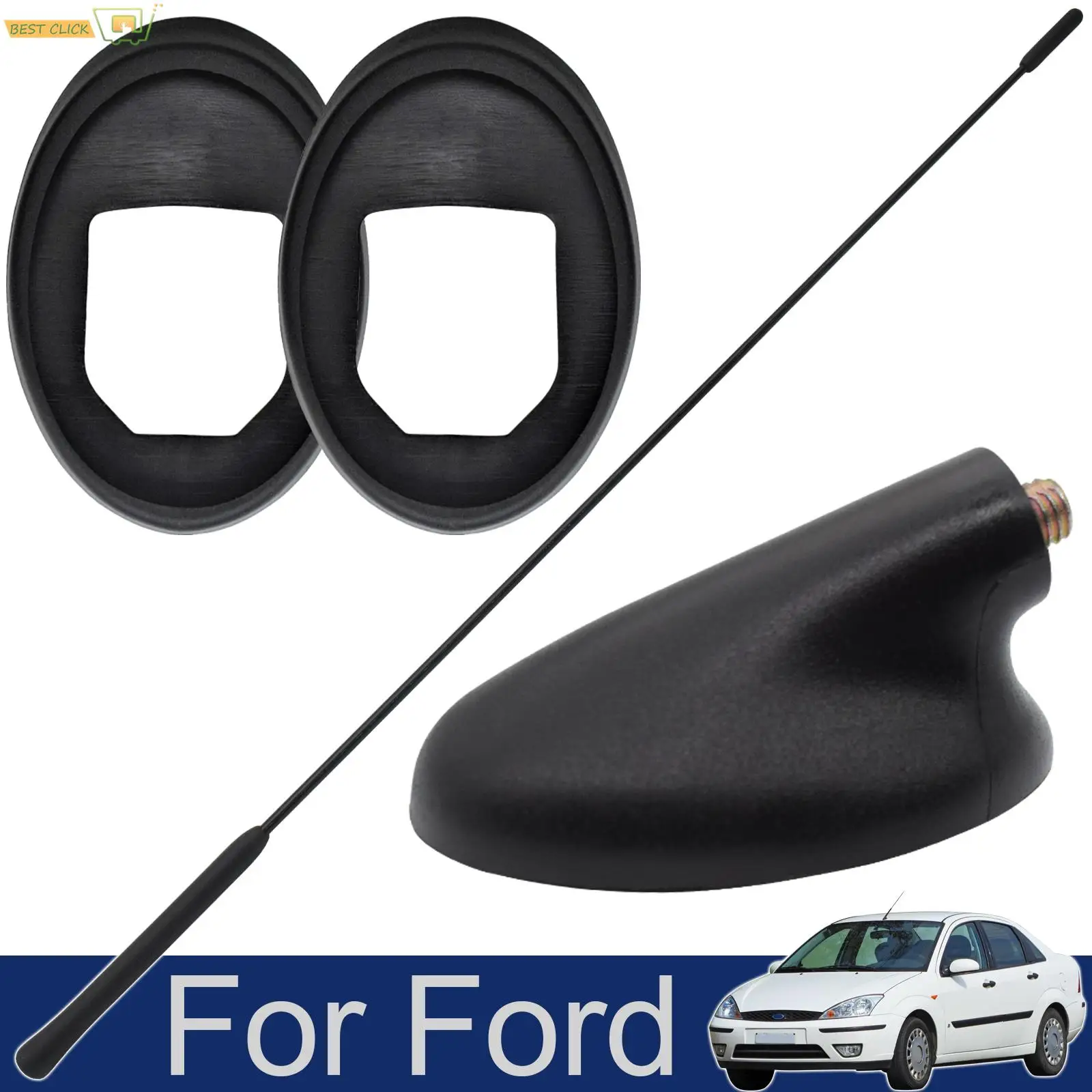 Samochodowa antena radiowa na dach Podstawa masztu Gumowy pręt uszczelniający Do Ford Focus MK1 MK2 Fiesta Mercury Cougar Mondeo CONNECT KA C-MAX FM