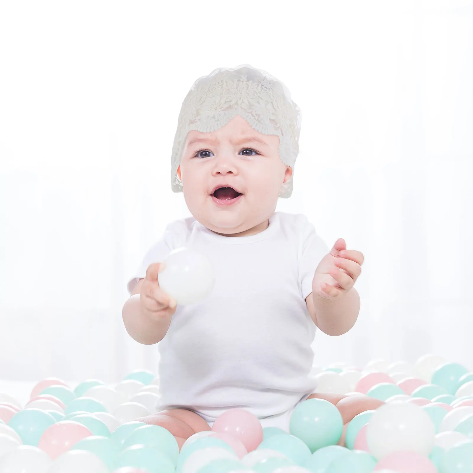 

1pc Floral Spring Newborn Lace Baby Photography Baby Hat Lace Newborn Hat Photography Prop Infant Girl Cap Headwrap