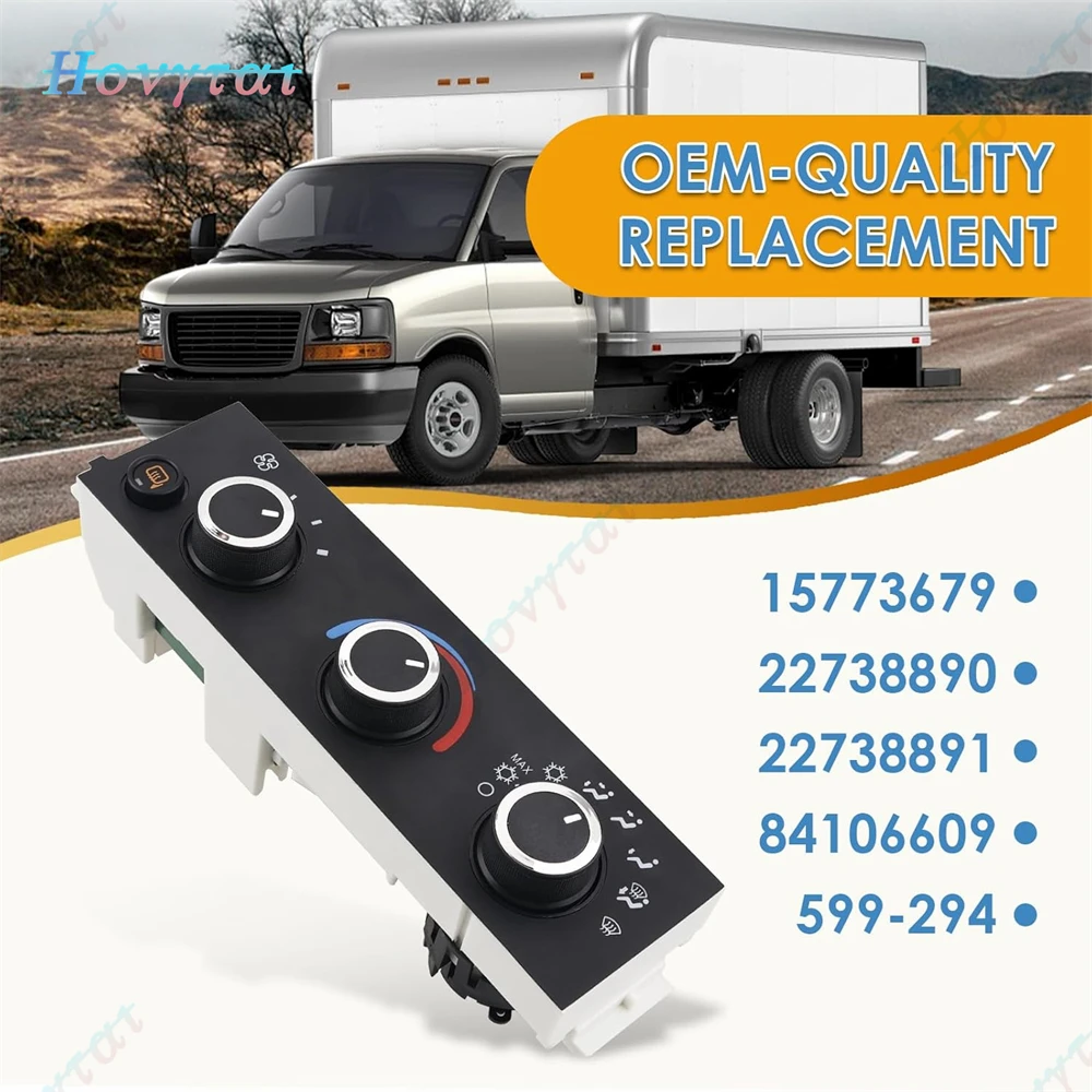 599-294 For Chevrolet Express Cargo Pasajeros GMC Savana 1500 HVAC A/C Heater Climate Control Panel Switch Front Control Module