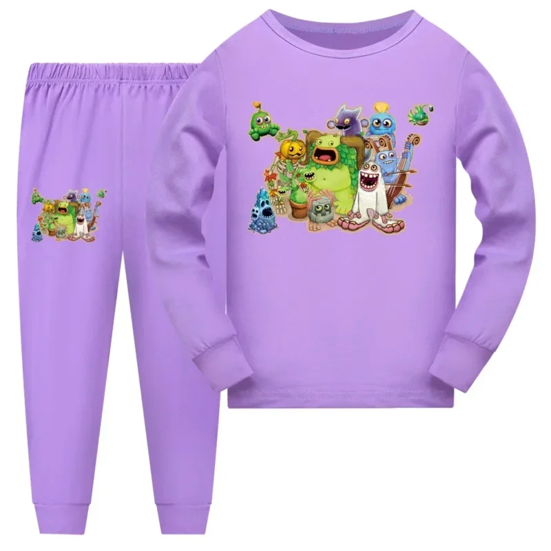 Boys Clothes my Singing Monster Children Pajamas Pants Set Cartoon Sleepwear Kids Pajamas for Girls Toddler Baby Outfits Pyjama