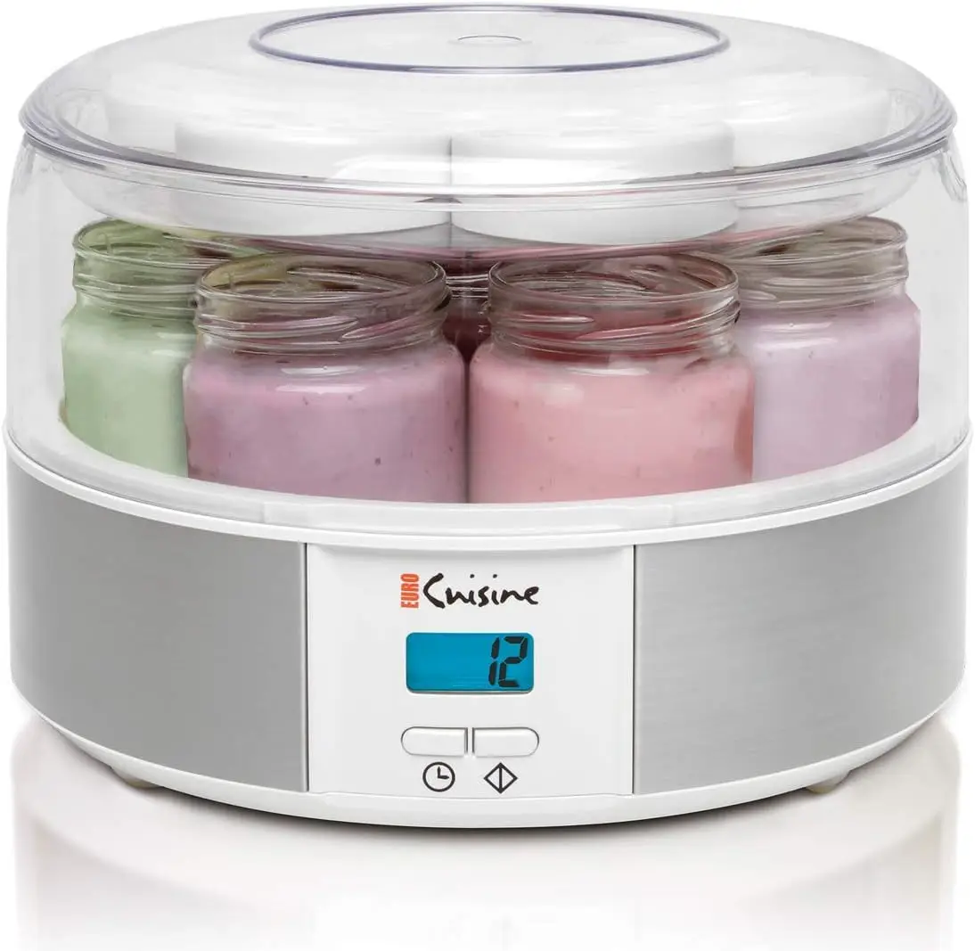 

Yogurt Maker - YMX650 Automatic Digital Yogurt Maker Machine with Set Temperature - Includes 7-6 oz. Reusable Glass Jars and 7 R