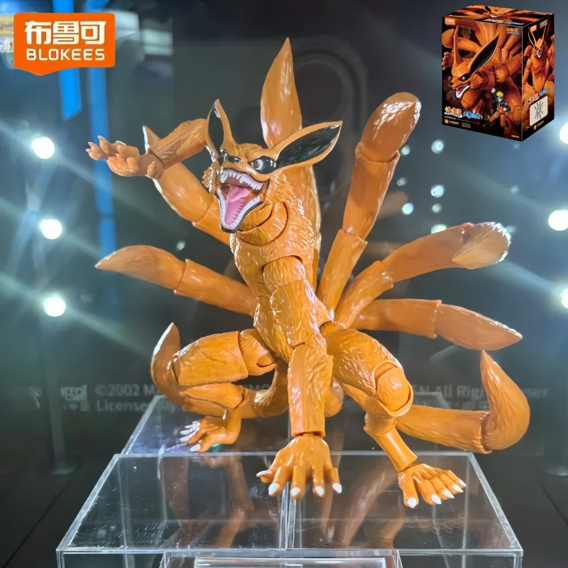 Auf Lager Blokees Original Naruto Legend Serie Kurama Figur Montage Modell Gemeinsame Bewegliche Action Figur Desktop Ornament Spielzeug