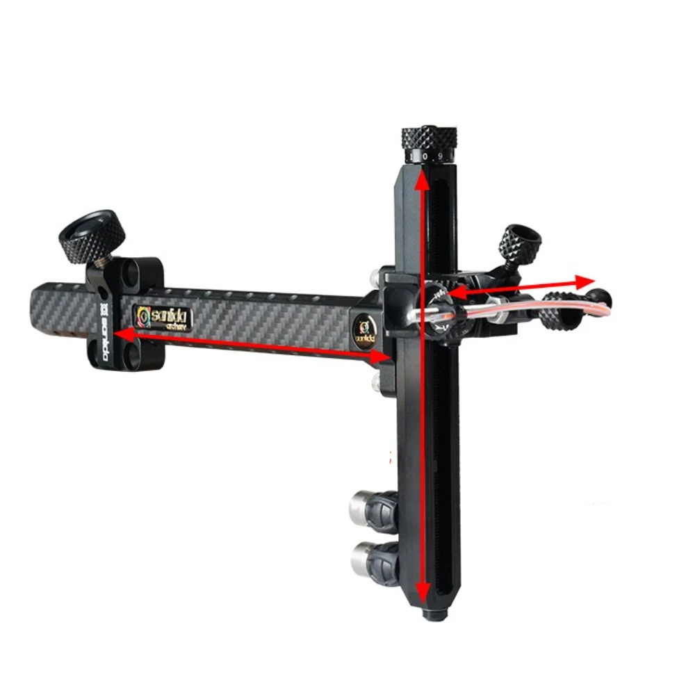 Sanlida X10 II Recurve Bow Sight 9-inch Lightweight Carbon & Aluminum Build Precision Target Shooting