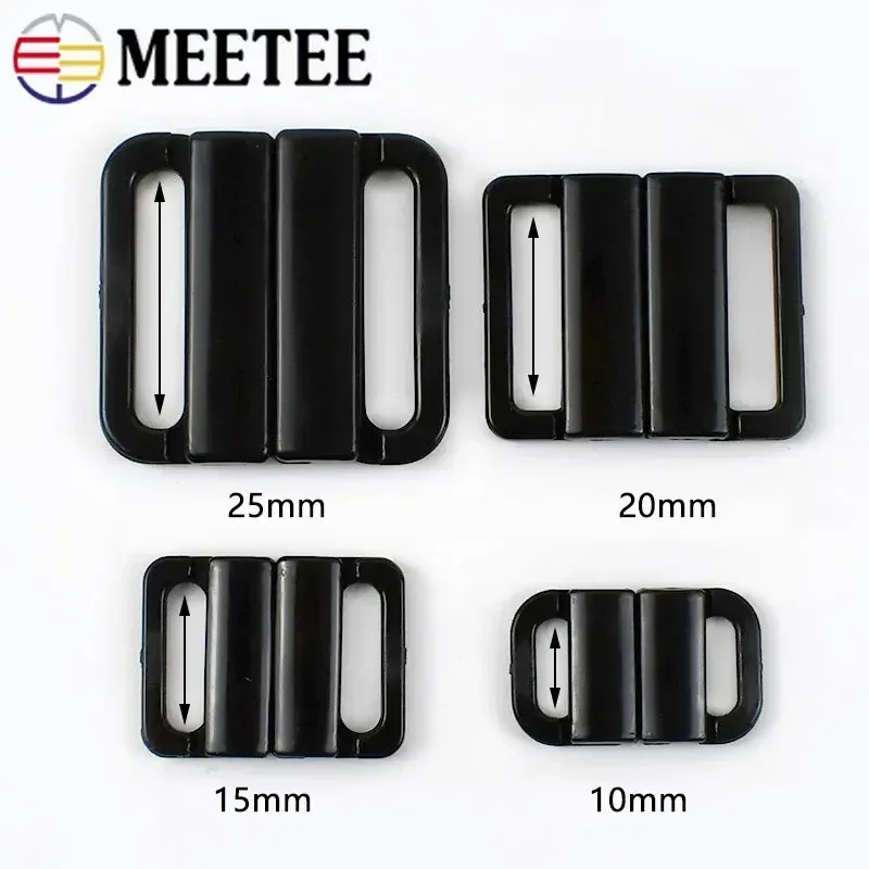 20/50Sets Meetee 10-25mm Plastic Buckles Bra Underwear Strap Adjuster Clasp Bow Tie Closure Button Hooks DIY Sewing Accessories