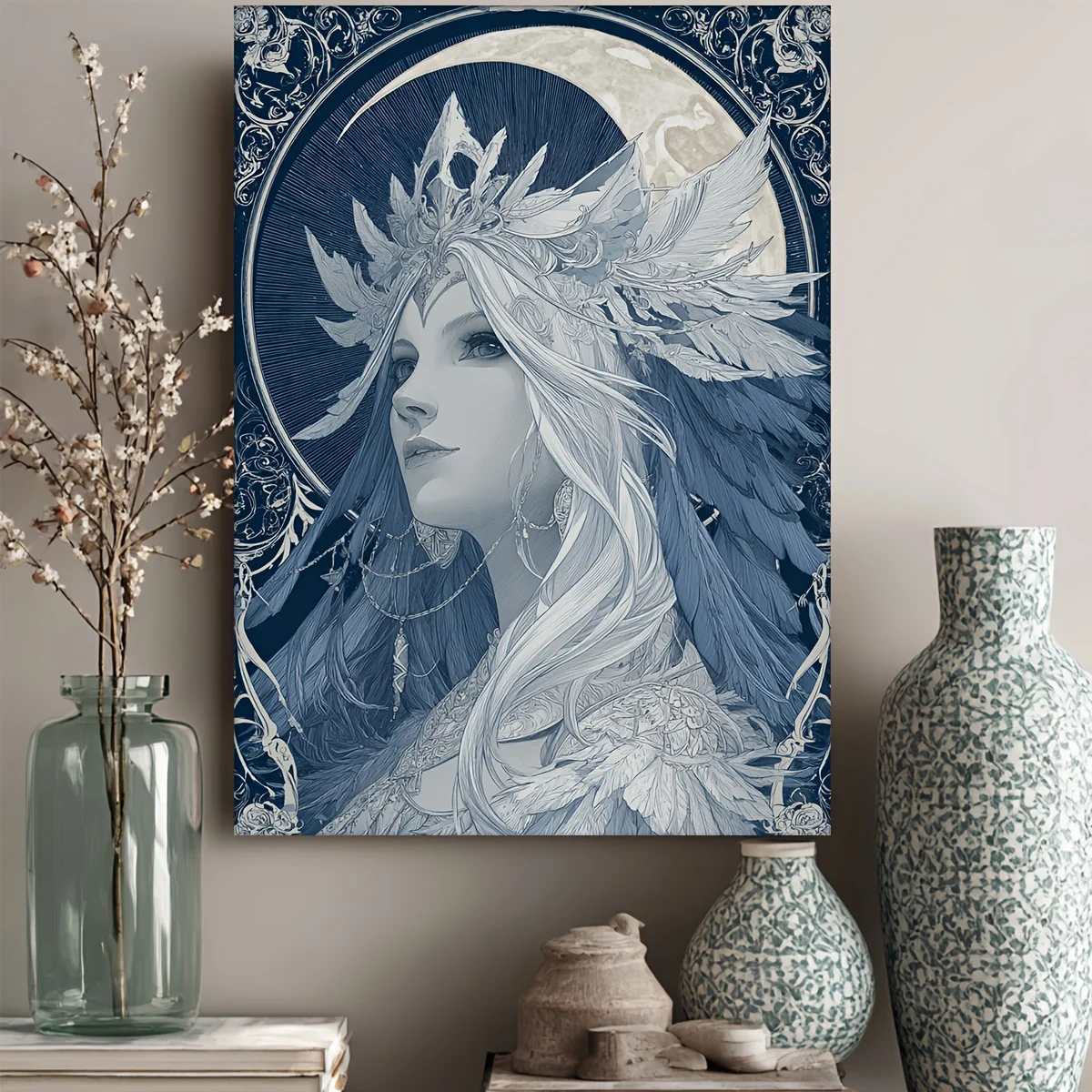 

500/1000/1200/2000PCS Puzzles for Adults Greek Mythical Moon Goddess,Jigsaw Puzzles Brain Challenge Game Gift Home Decor