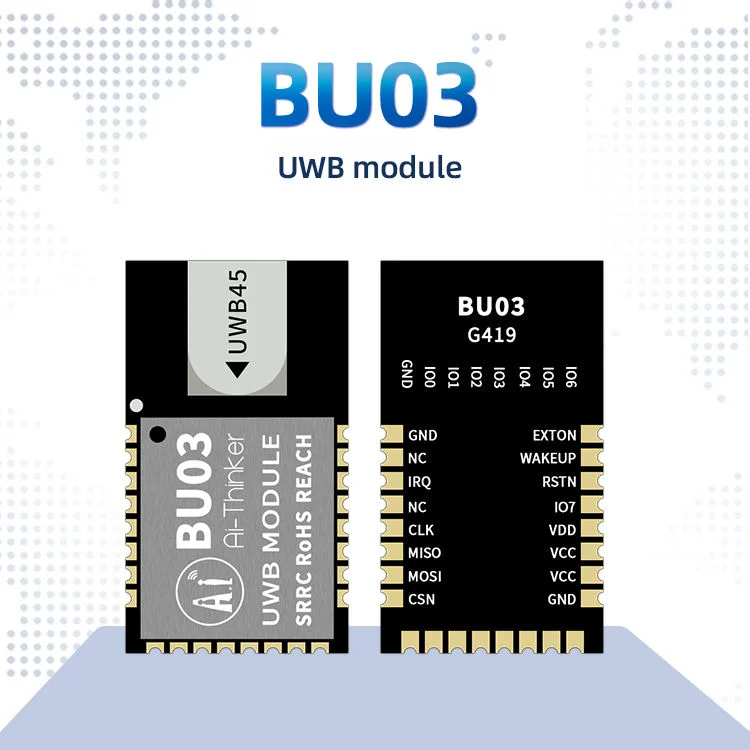 BU03 Ai-Thinker DW3000 scheme UWB indoor centimeter-level high-precision positioning module bidirectional ranging positioning