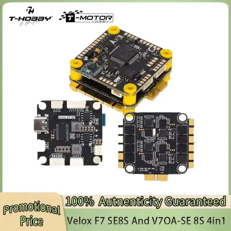 T-Motor T-Hobby Velox F7 SE 8S Flight Controller 70A SE 8S 4In1 ESC Stack Combo for RC FPV Long Range Drone