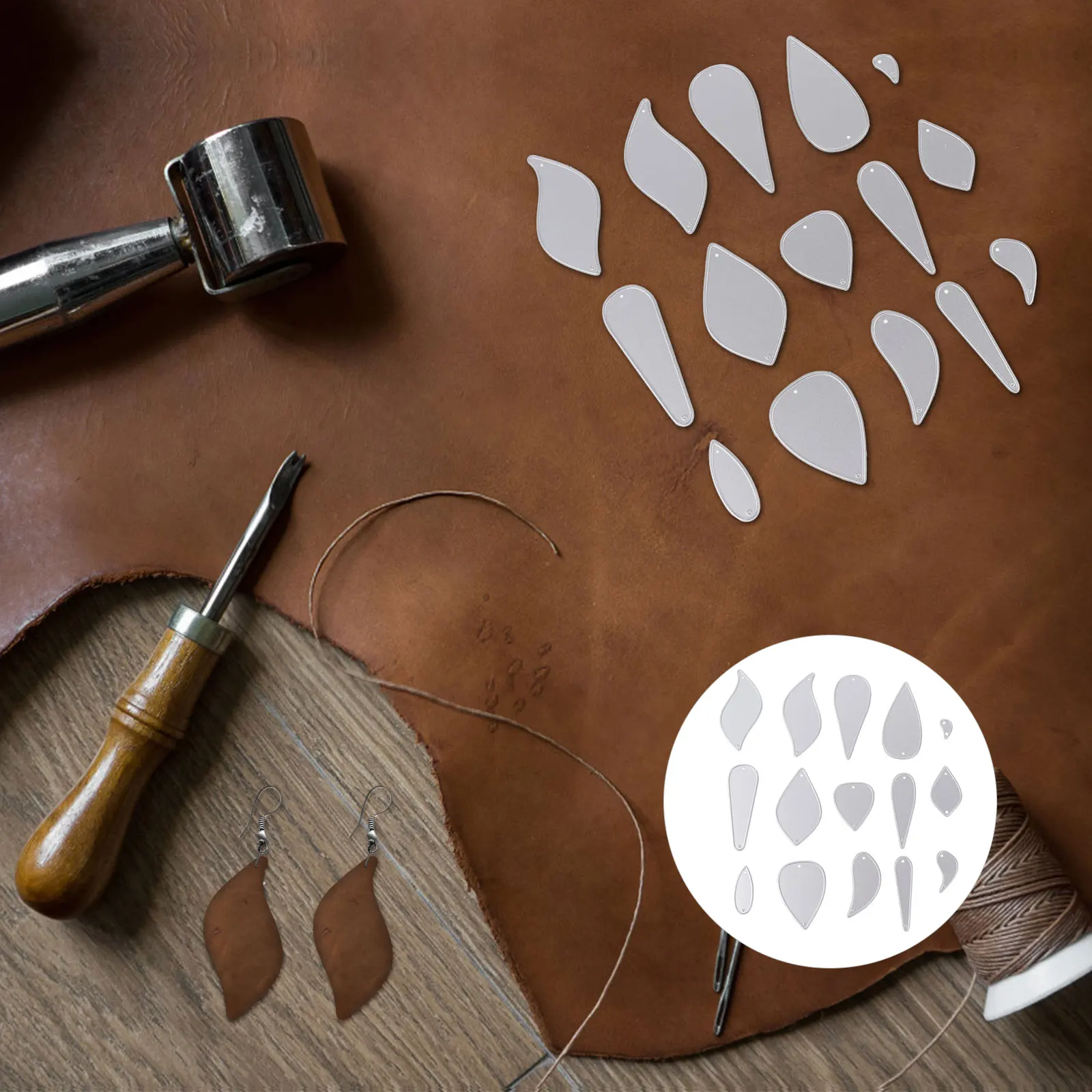 

Earring Cutting Dies Metal Carbon Steel Knife Mold Cuts Embossed Stencils for Fabric Paper Cardstock Crafts Gifts Safe